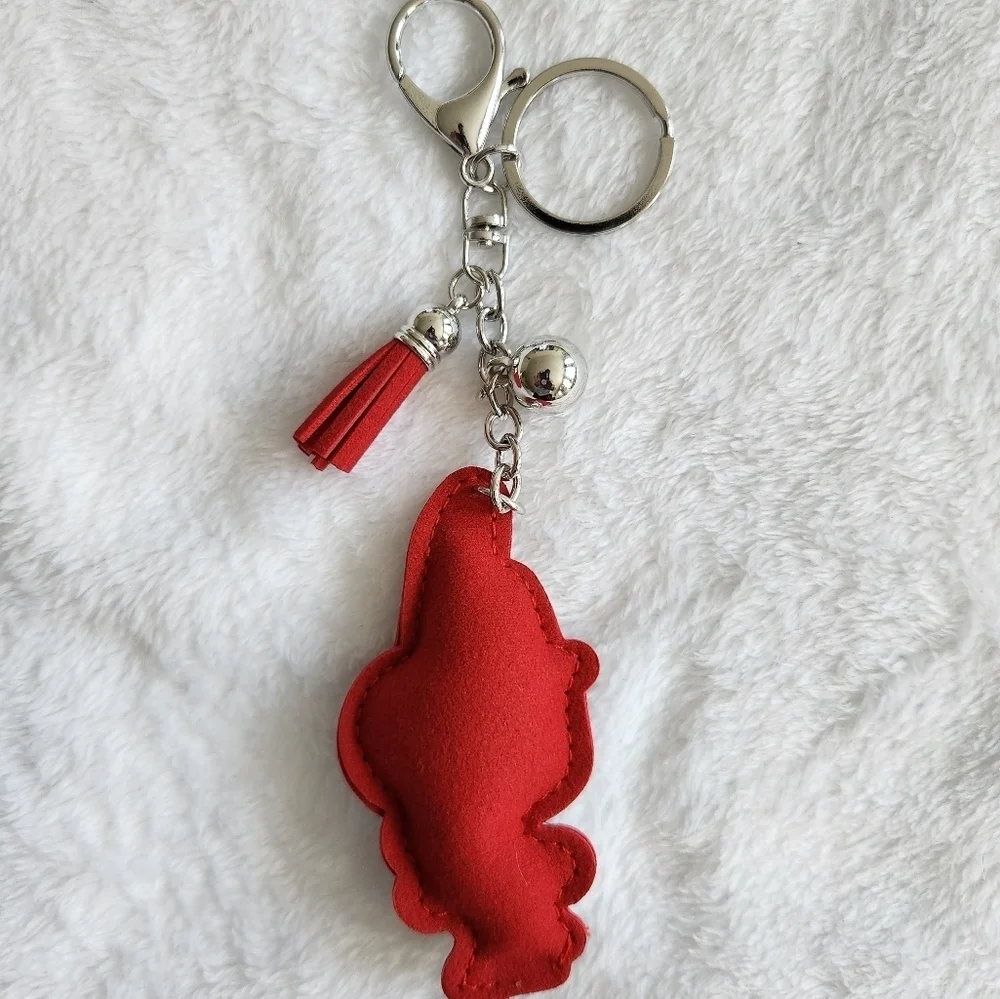 Red and Silver My Melody Rhinestone Keychain Hello Kitty